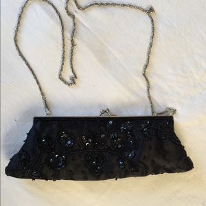 Bijoux Terner evening purse/clutch black sequins